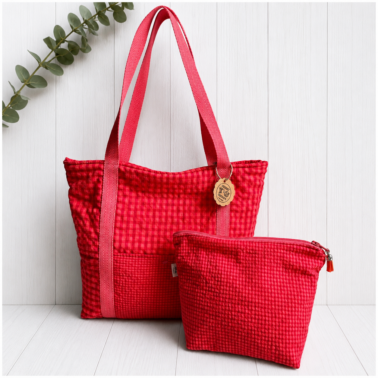 Totebag "Atardecer" y neceser a conjunto.