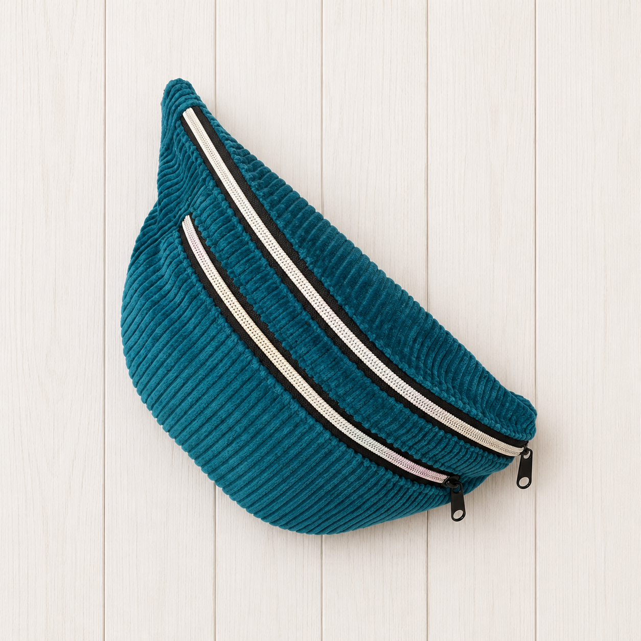 Riñonera Azul con Doble Bolsillo