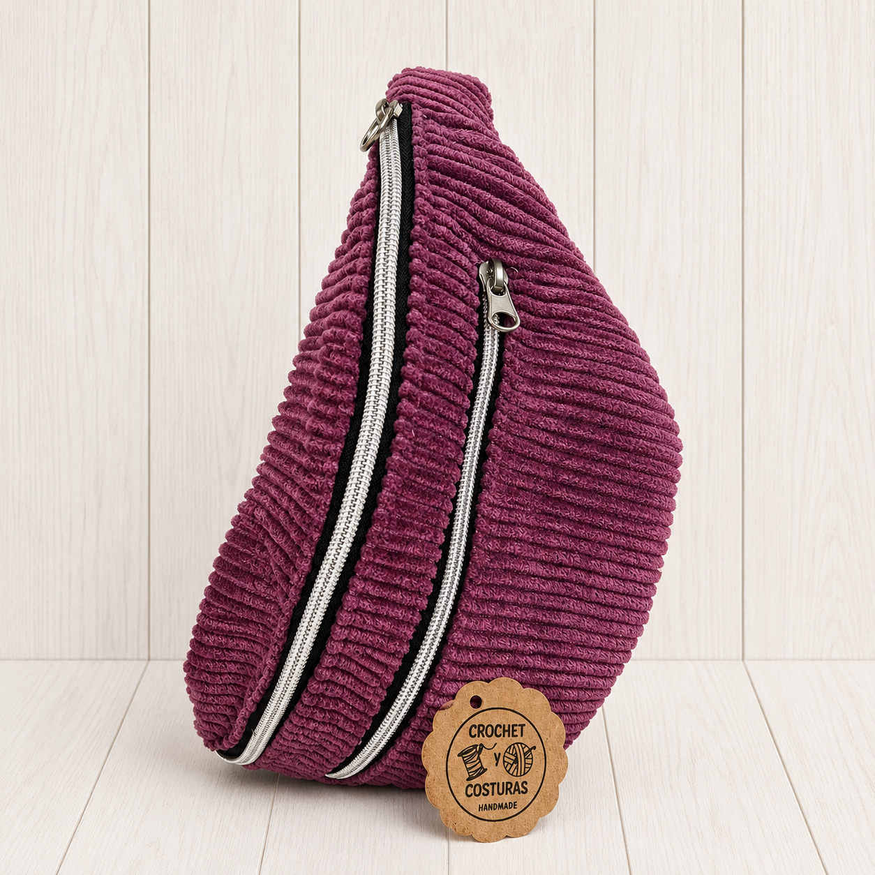 Riñonera Magenta con Doble Bolsillo